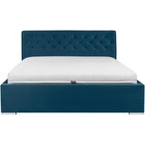 MID.YOU oblazinjena postelja 180 cm x 200 cm , tekstil temno modra | Shoptok.si