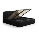 Windsor & Co Sofas Crni tapecirani bračni krevet s prostorom za odlaganje s podnicom 200x200 cm Juno – | shoptok.hr