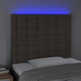  LED uzglavlje smeđesivo 90x5x118/128 cm od tkanine | shoptok.hr