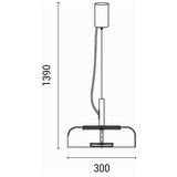  LED luster na sajli LOBBY LED/8W/230V 3000K prečnik 30 cm | Eponuda.com