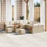 vidaXL 13 delni vrtni sofa set z blazinami bež poly ratan acacia | Shoptok.si