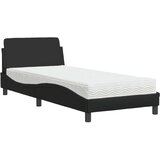 vidaXL Krevet s madracem crni 90 x 200 cm od umjetne kože | shoptok.hr
