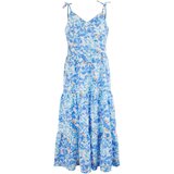 Pieces Tall Poletna obleka 'Shadow' turkizna / pastelno modra / temno modra / marelica | Shoptok.si