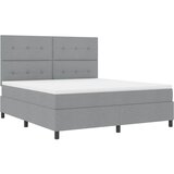  s opruga kutije Svijetlo siva 180 x 200 cm tkanina | shoptok.hr