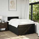  Krevet s oprugama i madracem crni 120 x 200cm od tkanine | shoptok.hr