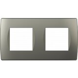TEM Okvir za modularne vtičnice in stikala Soft (2 x 2 modula, barva titana) | Shoptok.si