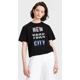 Tommy Jeans New York City Crop Top Črna