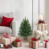 vidaXL Umestno božično drevo z stojalom Zelena 75 cm PVC, PE in jeklo | Shoptok.si