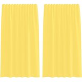 vidaXL Voile zavese z žepi za palice 2 kosa rumene barve, (5000297963) | Shoptok.si