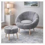 Atelier Del Sofa fotelja i tabure lida grey | Eponuda.com