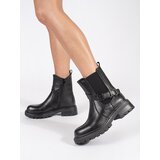 Shelvt Women's black leather Chelsea boots on a platform by Sergio Leone Cijene