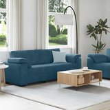  Dvodijelni set sofa s jastucima, plavi baršun | Shoptok.si
