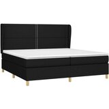  Krevet s oprugama i madracem crni 200x200 cm od tkanine | shoptok.hr
