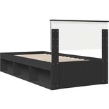  Okvir za krevet Crna 90 x 190 cm Čvrsto borovo drvo | shoptok.hr