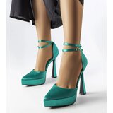 Gemre Green high block heel pumps Dallas Cijene