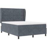  Krevet s opruga kutije Tamno siva 200 x 140 cm Baršun | shoptok.hr