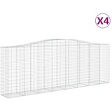  Lučne gabionske košare 4 kom 400x50x40/60 cm pocinčano željezo | shoptok.hr