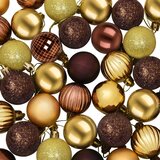  Set božićnih kuglica 100 kom. Smeđa i zlatna 4 cm Polistiren - Smeđa i zlatna | shoptok.hr
