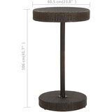  Vrtni stol smeđi 60,5 x 106 cm od poliratana | Eponuda.com