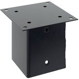  Postolja za stupove kvadratna 4 kom čelik presvučen prahom Antracitno siva 121 x 121 mm | Shoptok.si