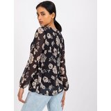 Italy Moda Blouse-DHJ-BZ-8643-1.37P-black-beige | Shoptok.si