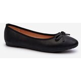 Boto Black Eco Leather Ballerina Flats with Bow | shoptok.hr