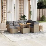  8-dijelni set vrtnih sofa od poliratana s jastucima bež | shoptok.hr