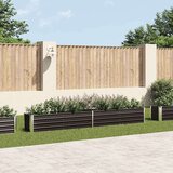 vidaXL Povišena vrtna gredica pocinčani čelik 320x40x45 cm antracit Cijene