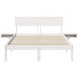 vidaXL Krevet s okvirima i noćnim ormarićima Bijelo 120 x 190 cm | shoptok.hr