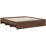  Okvir za krevet s uzglavljem Smeđi hrast 200 x 200 cm - Smeđi hrast 200 x 200 cm | shoptok.hr