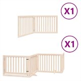 vidaXL Vrata za pse s vratašcima 6 panela sklopiva 480 cm drvo topole | shoptok.hr