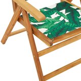  Vrtni naslonjači 4 kom zeleni od tkanine i masivnog drva | shoptok.hr