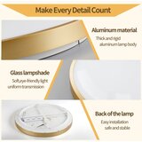  Brilagi - LED prigušiva svetiljka GLASS POOL DOUBLE LED/60W/230V 50 cm zlatna + daljinski upravljač | Eponuda.com