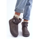 Boto Women's Padded Snow Boots With Decoration Grey Siriol | Shoptok.si