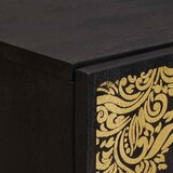  Highboard s policom Crna 40 x 33 x 110 cm Čvrsto drvo manga | shoptok.hr