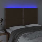  Posteljno vzglavje temno rjavo 144x5x118/128 cm blago, (20736202) | Shoptok.si