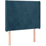  Uzglavlje s ušima tamnoplavo 83x16x118/128 cm baršunasto | shoptok.hr