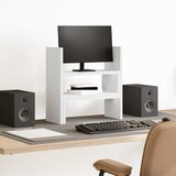 vidaXL Organizator za mizo nastavljiv bel 40x17x41 cm inženirski les cene