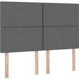 vidaXL Krevet S LED lampica s pohranom Tamno siva 140 x 200 cm tkanina | shoptok.hr
