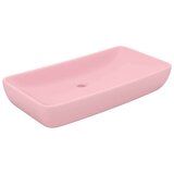  Luksuzni pravokutni umivaonik mat ružičasti 71x38 cm keramički | shoptok.hr