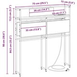  Skladišno uzglavlje Crni hrast 75 cm Konstruirano drvo | shoptok.hr