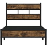 vidaXL Posteljni okvir brez vzmetnice z vzmetnice dim. hrast 75x190 cm | Shoptok.si