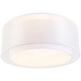QAZQA Moderna stropna svetilka bela 50 cm 3-luč - Drum Duo | Shoptok.si