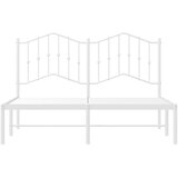  Metalni okvir za krevet s uzglavljem bijeli 135x190 cm | shoptok.hr