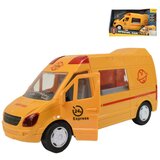 Magic Toys Special Car: Rumeni ekspresni kurirski avtomobil z lučmi in zvoki, s funkcijo na vztrajnik 24 cm | Shoptok.si