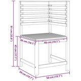  Vrtna stolica Smeđa 50 x 50 x 91cm Čvrsto drvo akacije | shoptok.hr