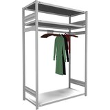 hofe Sestavljiv garderobni regal, VxŠxG 2000 x 1300 x 600 mm, osnovni regal | Shoptok.si