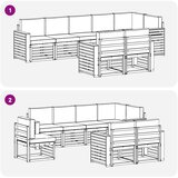 Set vanjskih sofa 8 pcs Bijela i bež 310 x 132,5 x 73 cm | shoptok.hr