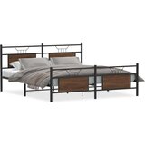 Metalni okvir kreveta bez madraca smeđa boja hrasta 183x213 cm | shoptok.hr