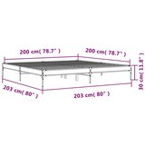 vidaXL Okvir za krevet boja hrasta 200x200cm konstruirano drvo i metal | shoptok.hr